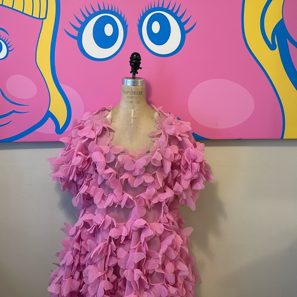 Paskal Pink Floral Swing Dress